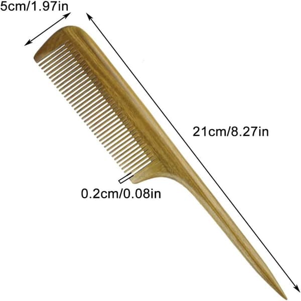 Tail Comb, Green Sandalwood Anti-static
