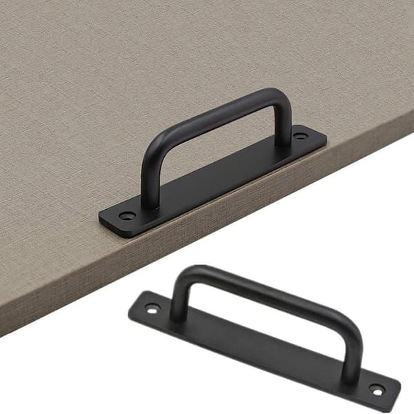 2 Pieces Black Sliding Door Handles No Punching Flush Pull