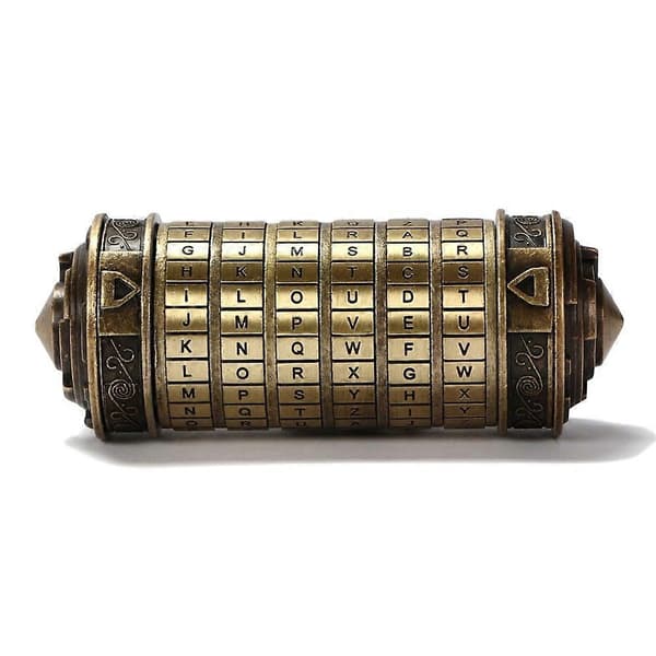 Da Vinci Code Cryptex Legetøj Metal Præcision Adgangskodelås Valentinsdag Jule Fødselsdagsgave