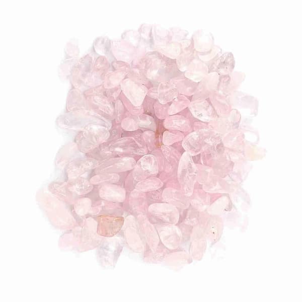 Tromlede steinfliser, knuste naturlige kvartskrystallstykker (rosa)
