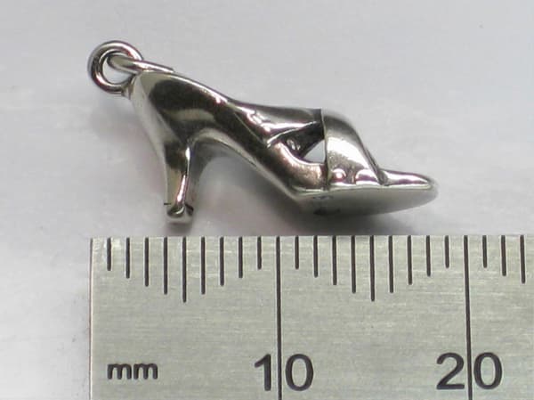 Sko Slide Style sterlingsølv charm .925 x 1