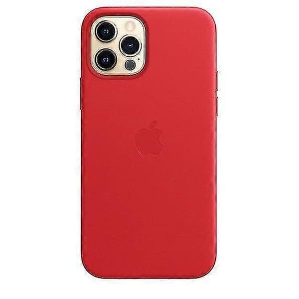 Lærfutteral Kompatibelt med Iphone 12/12 Pro Lærfutteral med Magsafe-WELLNGS Red