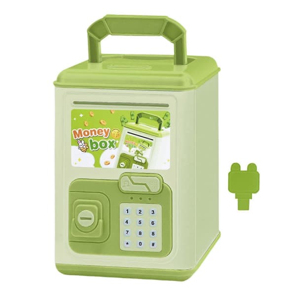 Spargris for barn Pengebesparende boks Bursdagsgave Lett ornament Multifunksjonell Light Green