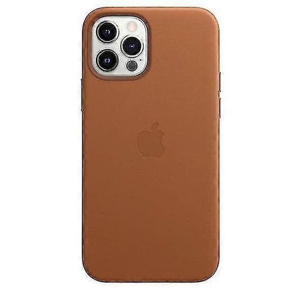 Lærfutteral Kompatibelt med Iphone 12/12 Pro Lærfutteral med Magsafe-WELLNG Saddle Brown