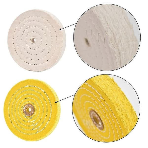 2 stk. Polerskiver Polerhjul Kit 150mm Polerhjul Sæt til Bordbuffer Polermaskine med 1