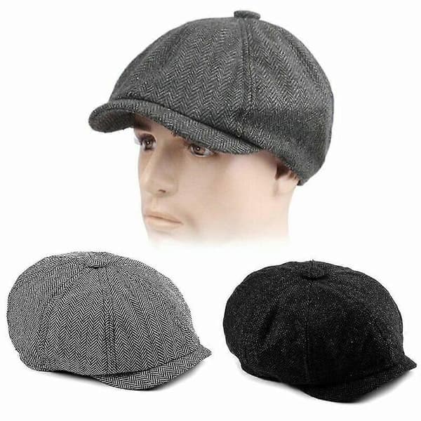 Herre Flat Cap, Flat Cap Baker Boy Hatt Flat Cap Justerbar Størrelse