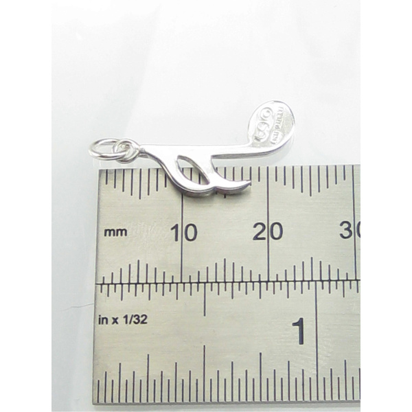 Sekstendedelsnode sterling sølv charm .925 x 1 Musiknoder charms