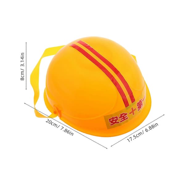 Børnebyggearbejderhat til interaktiv leg Gul Holdbar Plastik