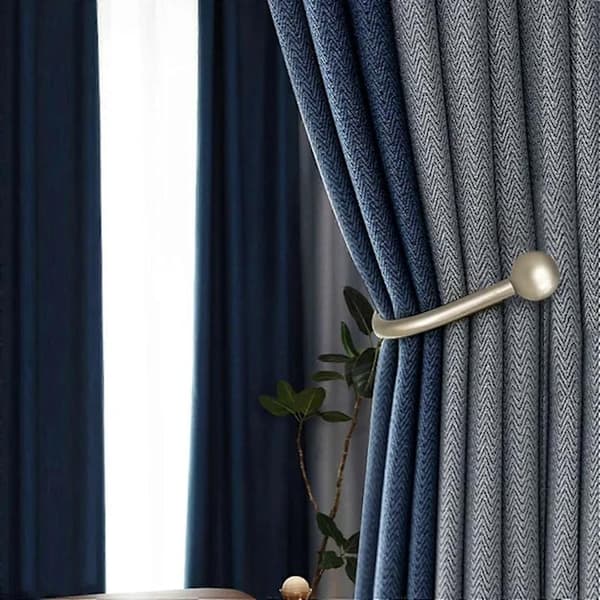 Curtain Tiebacks, 2 Pcs Wall Mounted Drape Holders with Screws, Heavy Duty Decorative Window Drape Holders Curtain Hook, Silver