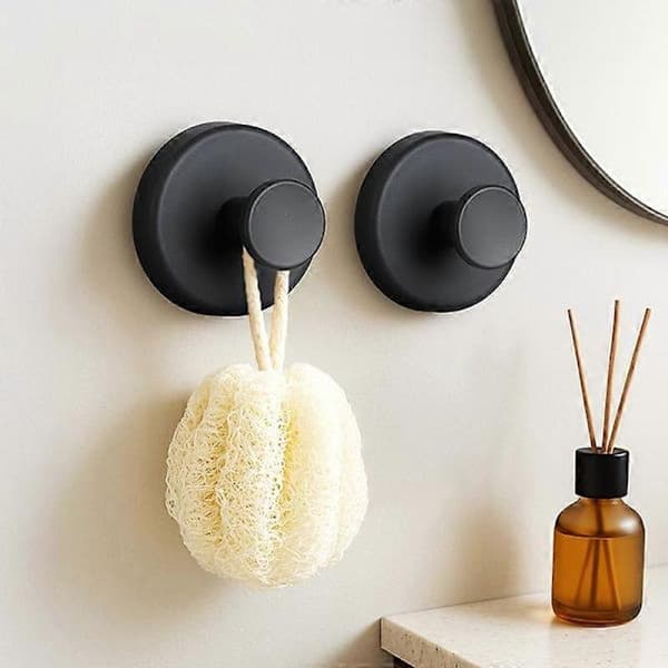 Suction Cup Hook Strong Vacuum Bathroom Suction Cup Hooks Waterproof Towel Holder PP Reusable Wall Hook for Hanging Bathrobe 2 2 grain