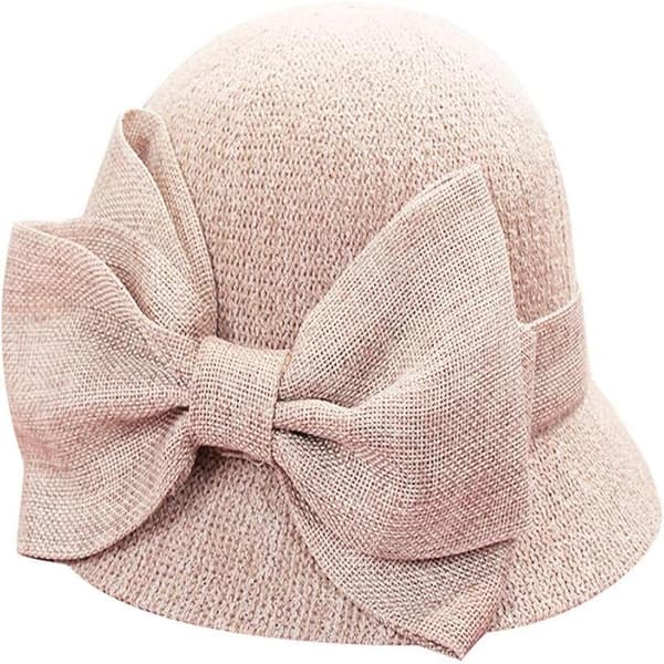 Mode Kvinder Sol Strandhat Stråhætte Sommerhat Fisker (Pink)