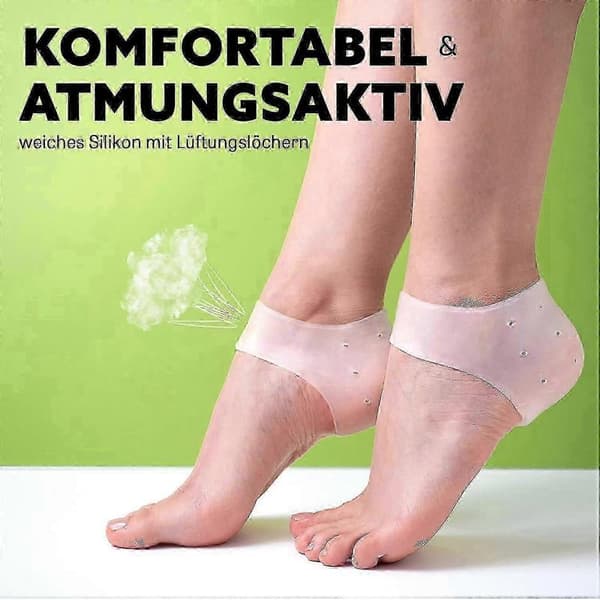 Hælpuder 2 par hælstrømper gel hælpuder 26-27s