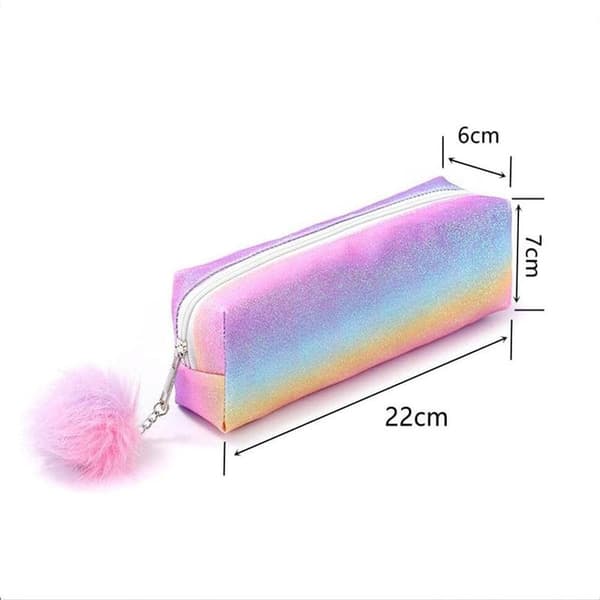 Large Rainbow Sequin Pencil Case - Desk Organizer, ZQKLA