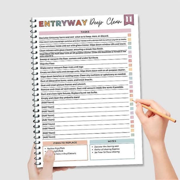 ADHD Cleaning Planner Household Chores Tracker Schedule Task Lists Reminders for Neurodivergent Adults