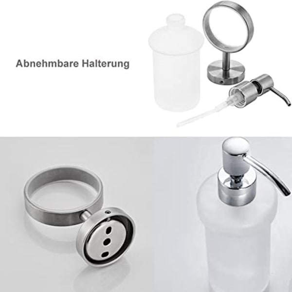 Vægmonteret sæbedispenser i 304 rustfrit stål, 200 ml, til shampoo