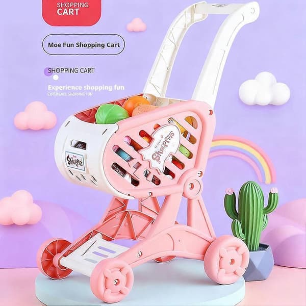 Børnelegetøj Indkøbsvogn Leg Simulation Trolley Leg: H3P6 1pcs Pink