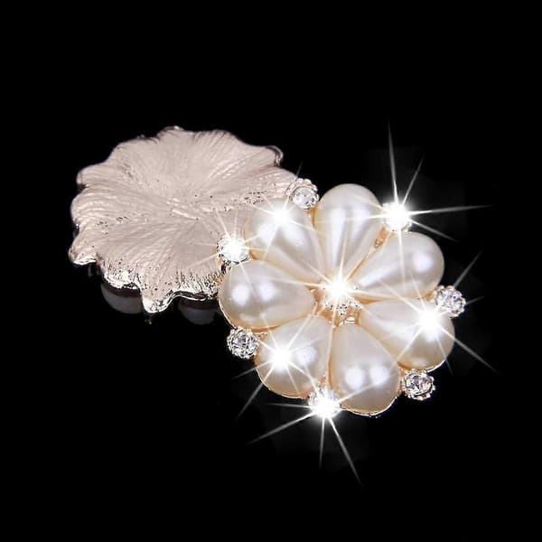 3xKrystal Diamant Perle Blomsterknapper FLATBACK Pynt N 25-26