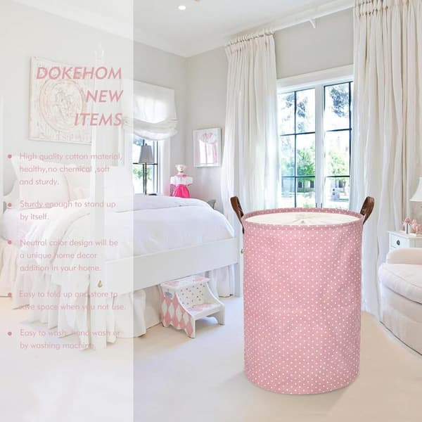 1 st (Rosa) Stor Förvaringskorg för Kläder, Dragkedja