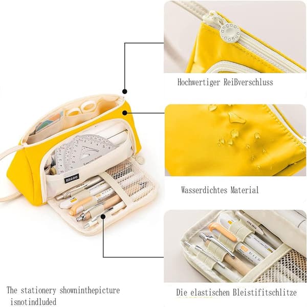 Unique Design Pencil Case, Multifunctional Organizer With Large Storage, Compartment Design For Convenient Access, High-Quality Canvas