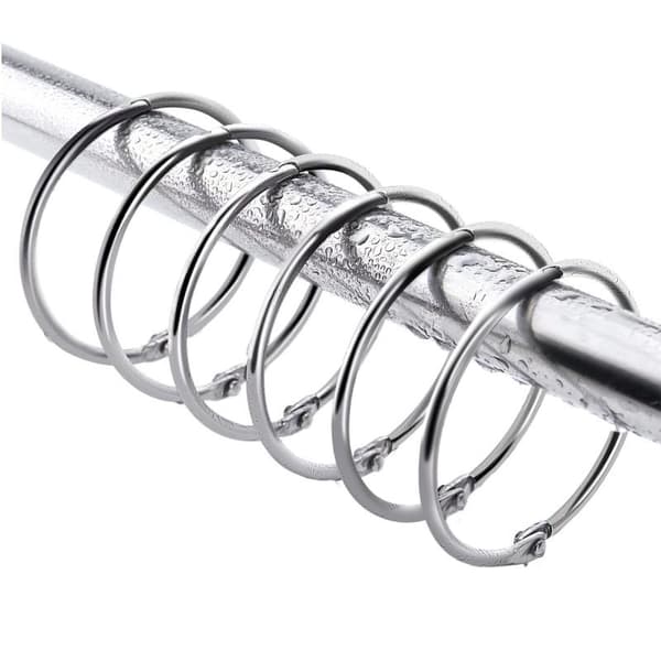 Öppningsbara gardinringar / duschdraperiringar 30 st Silver{bt} Silver Silver 60 mm