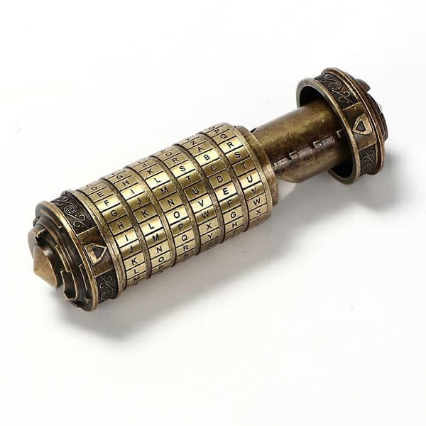 Da Vinci Code Cryptex Legetøj Metal Præcision Adgangskodelås Valentinsdag Jule Fødselsdagsgave