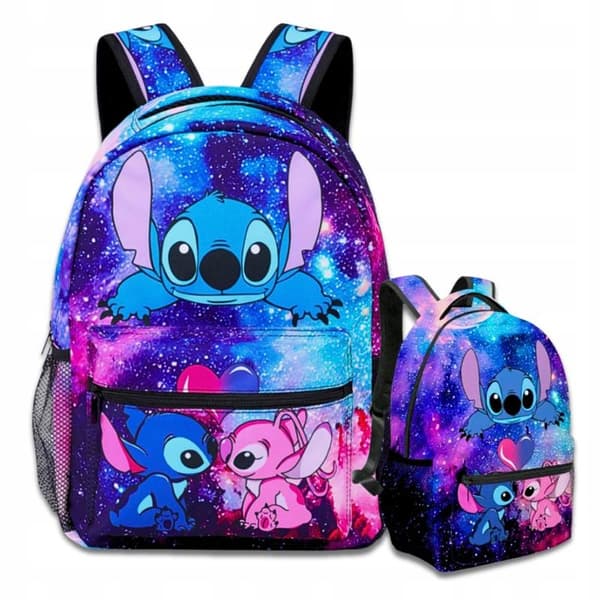 Lilo og Stitch-rygsæk til skole, by, rejser, rummelig