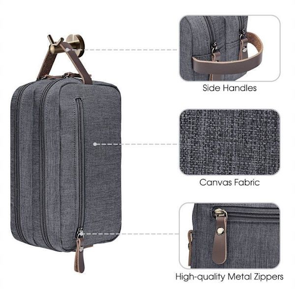 Toiletry Bag with Large Capacity Grey Grey 155