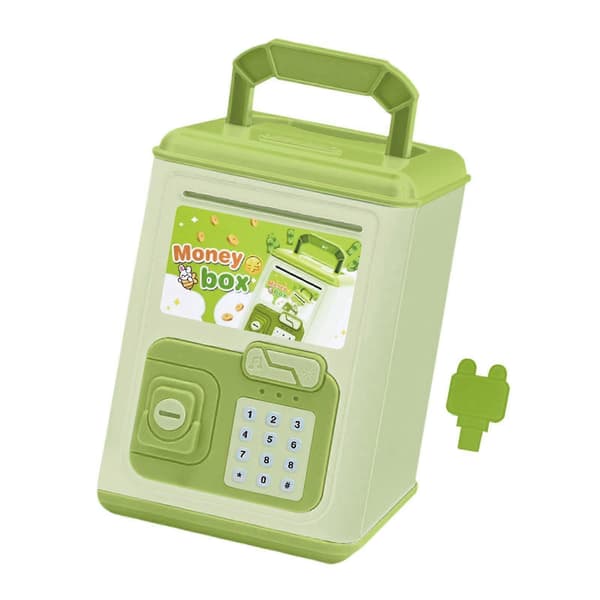 Spargris for barn Pengebesparende boks Bursdagsgave Lett ornament Multifunksjonell Light Green