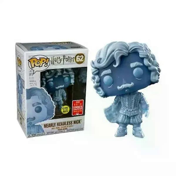 FUNKO POP Harry Potter NÆSTEN HOVEDLØS NICK 62# GLØDER I MØRKET Vinylfigur Samlermodellegetøj til Børnegave 62 USUAL