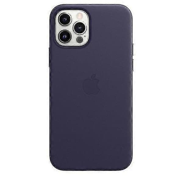 Lærfutteral Kompatibelt med Iphone 12/12 Pro Lærfutteral med Magsafe-WELLNGS Deep Violet