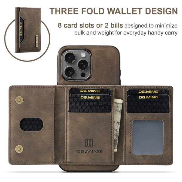 Magnetic iPhone Case with Card Slot, Magnetic Split Phone Case Combination - Coffee Combination Coffee IP11 Pro Max Combination Coffee IP11 Pro Max