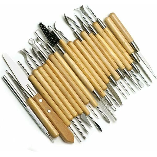Ceramic Tools Clay Sculpting Tools Chisel for Potters / Ceramists Kit 30 pcs