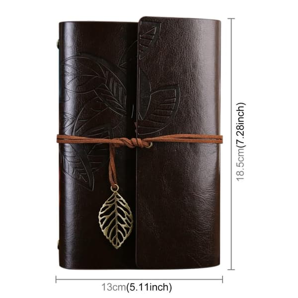 A6 Retro Notebook / Diary with Soft Faux Leather and Decoration
