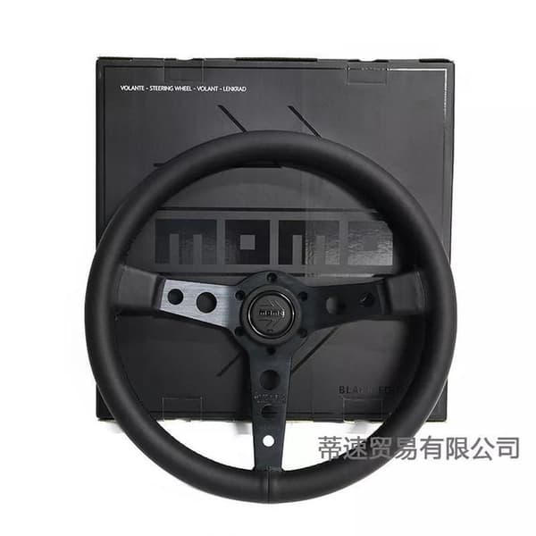 Til MOMO Prototipo P5 Black Edition 350mm Rat Ægte Læder