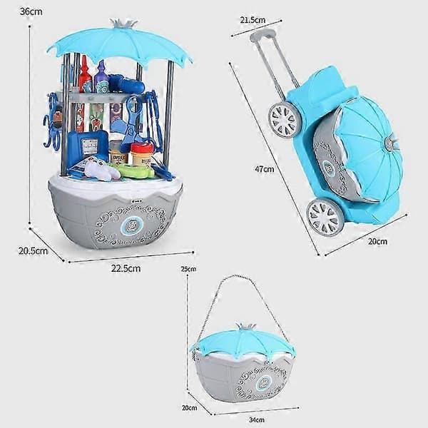 Is-legetøjsvogn Legesæt til Børn, Lege-madvogn Basket 1