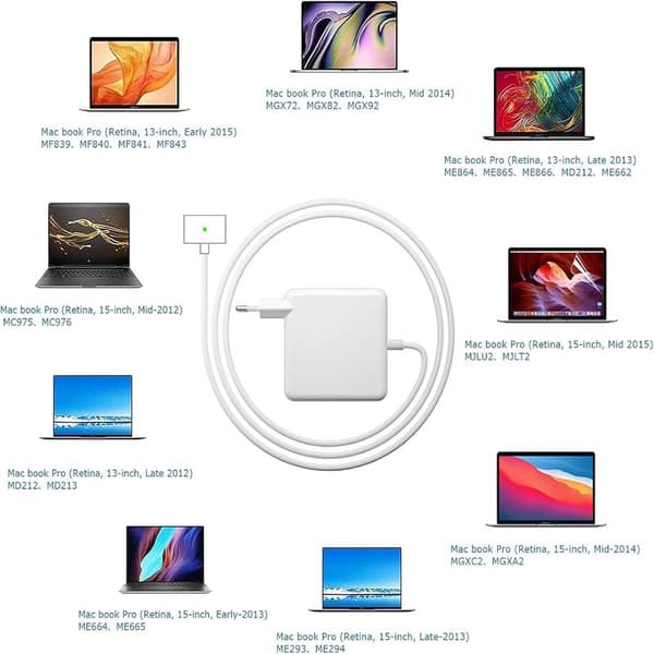 85W Magsafe 2 oplader til Apple Macbook Pro 13\" 15\" 17\"