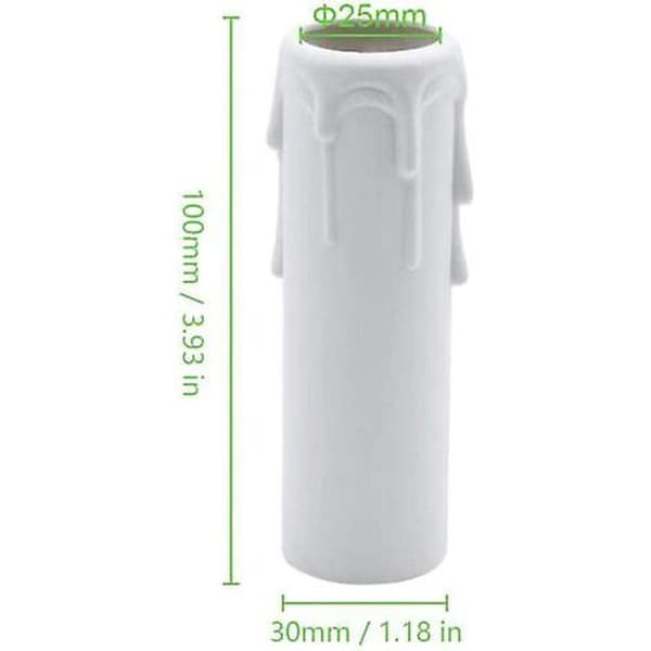 Plastlysestakel, 10 stk lysekrone dråpelysestakel, lysekrone lyserør, dråpelyserør, lysekrone lysermer, lysekrone