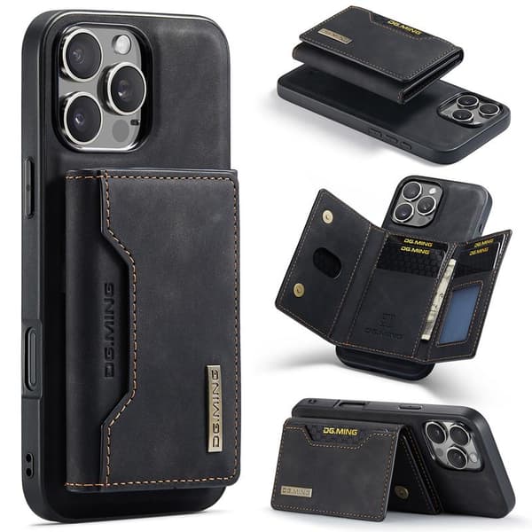 Magnetic iPhone Case with Card Pocket, Magnetic Split Phone Case Combination - Black Combination-Black IP11 Pro Max Combination-Black IP11 Pro Max