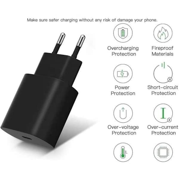 2-pakning Samsung 45W hurtiglader USB-C + 1M kabel, hvit 2-pakning iPhone iPhone 2-pakning iPhone 2-pack iPhone