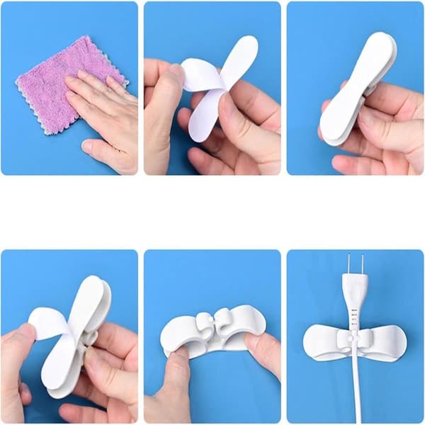 Cable Organizer - 5 Pieces - Cord Winder - Cable Winder - Self-Adhesive - Home Decor