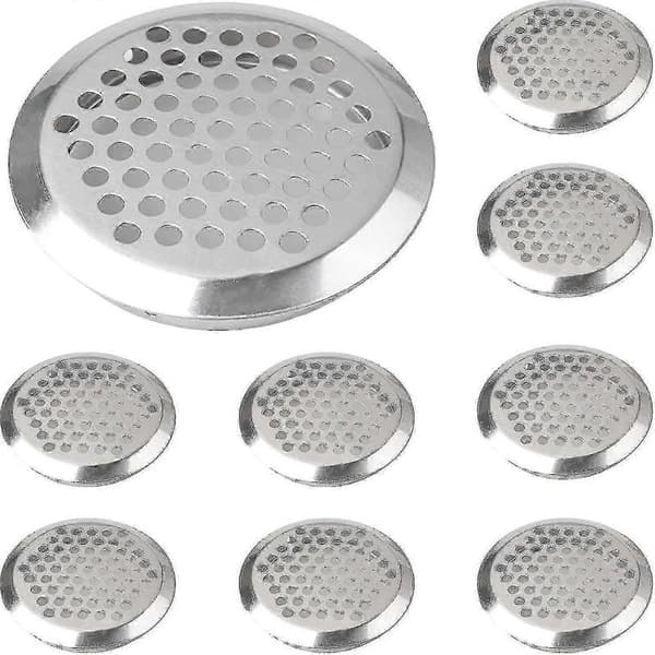 30-pack 53 mm runda luftventiler i rostfritt stål, runda luftventilgaller