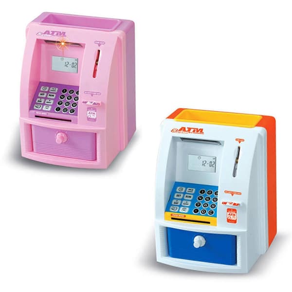 2 st elektronisk spargris ATM bankleksak för barnens dag presenter flickor