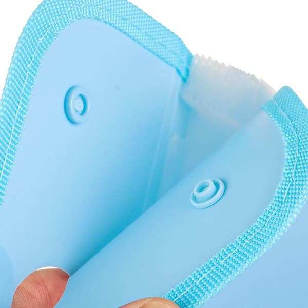A4 Enfärgad orgelväska Dokumentmapp Plast Bärbar Blå blue