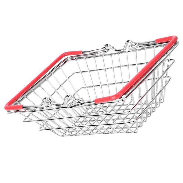 Kreativ Mini Handlekurv Oppbevaringskurv Unik Mini Skrivebordsdekorasjon