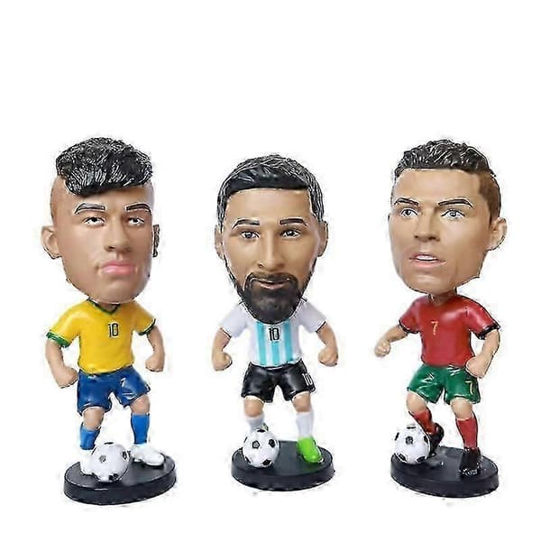 Fodboldstjerne dukke bilpynt til drenge gave C Ronaldo stjerne ugentlig karakter bobblehead dukke KB Spring Pogba