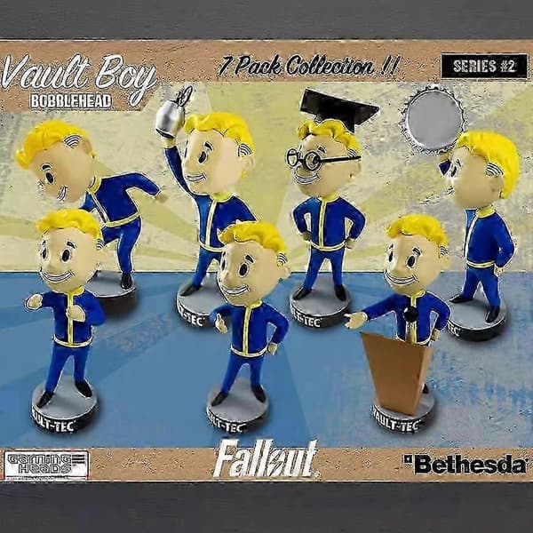 2026 Fallout 4 Fallout Boy Q version 7 bobbleheads Vault Boy förpackade dockor speech