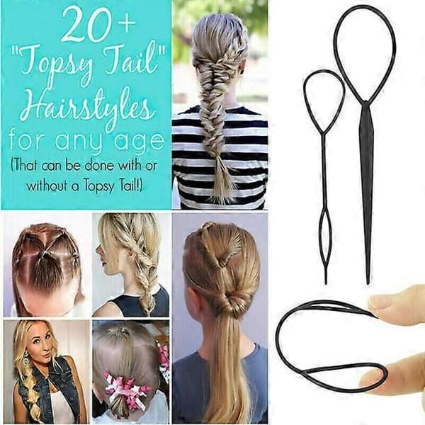 2 stk Hårstylingklemme Hestehalefremstiller Styling