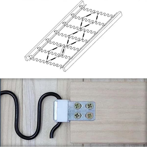 30-pakning metallfjærklemmer for sofa, møbelfjærklemmer med 5 hull, reservedeler for stoppede møbler, sofareservedeler