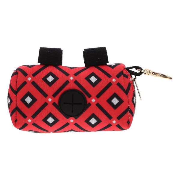 Hunde-affaldsposeholder, praktisk med spændedesign til udendørs brug Red 12X7X6.5CM