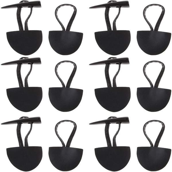 6 Par Lærknapper Horn Toggle Duffle Knapper for Kåpe Kaffe